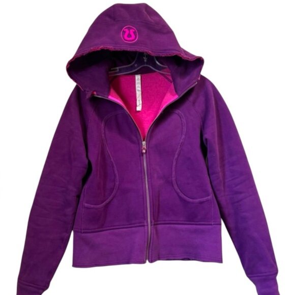 Lululemon Scuba Raw Edge Hoodie Jacket Zip Cotton Cozy Fleece Pockets Ribbed 8 - Picture 2 of 16